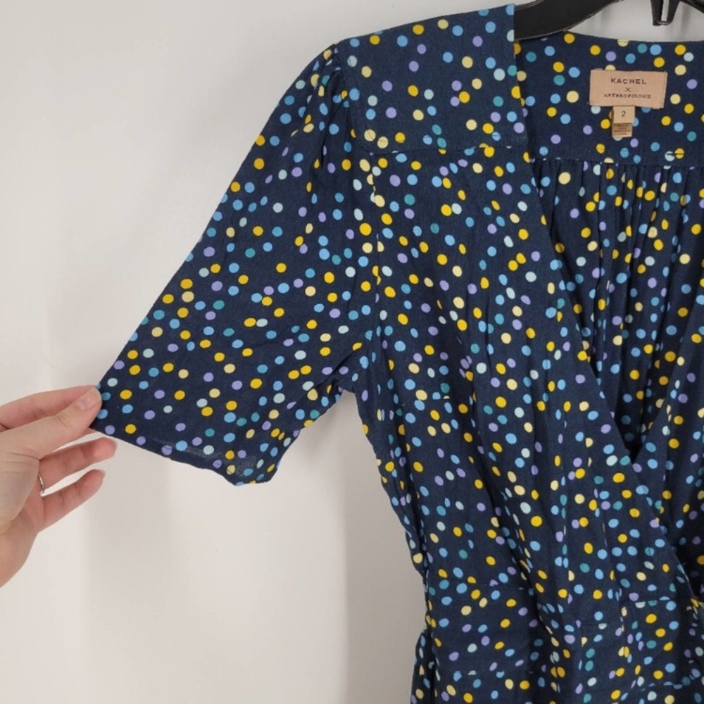 Kachel X Anthropologie Polka Dot Cepheid Wrap Jumpsuit 2